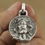 Collar Sagrado de Plata Esterlina 925 con Corona de Espinas de Jesús