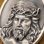 Collar con medalla de Jesús de plata 925 con corona de espinas: un recordatorio de Su sacrificio