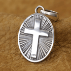 Divine Radiance Jesus Sacred Heart Necklace Crafted in Sterling Silver
