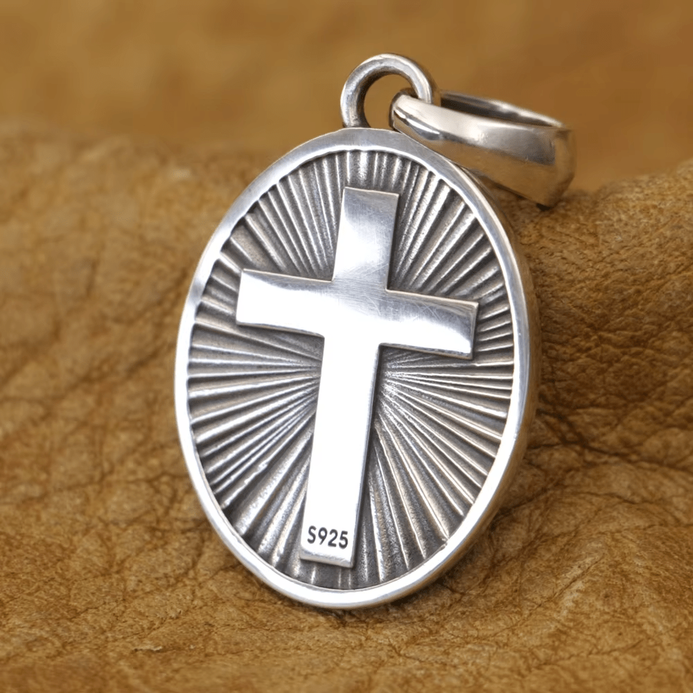 Collar Corazón Sagrado de Jesús Resplandor Divino Hecho en Plata Esterlina
