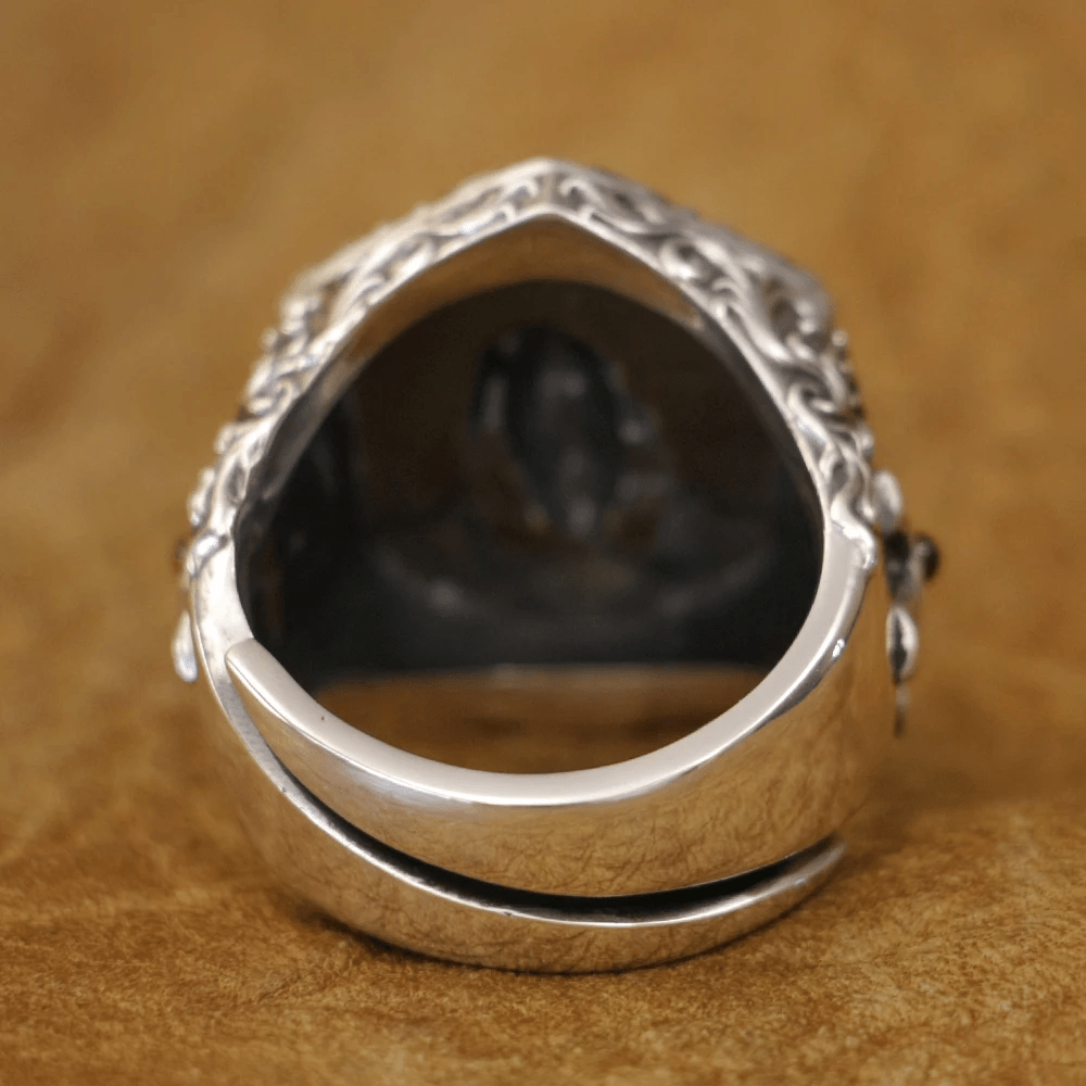 Jesus Christ Crown of Thorns Ring in Vintage Style Solid Sterling Silver