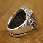 Jesus Christ Crown of Thorns Ring in Vintage Style Solid Sterling Silver
