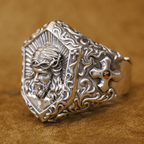 Jesus Christ Crown of Thorns Ring in Vintage Style Solid Sterling Silver