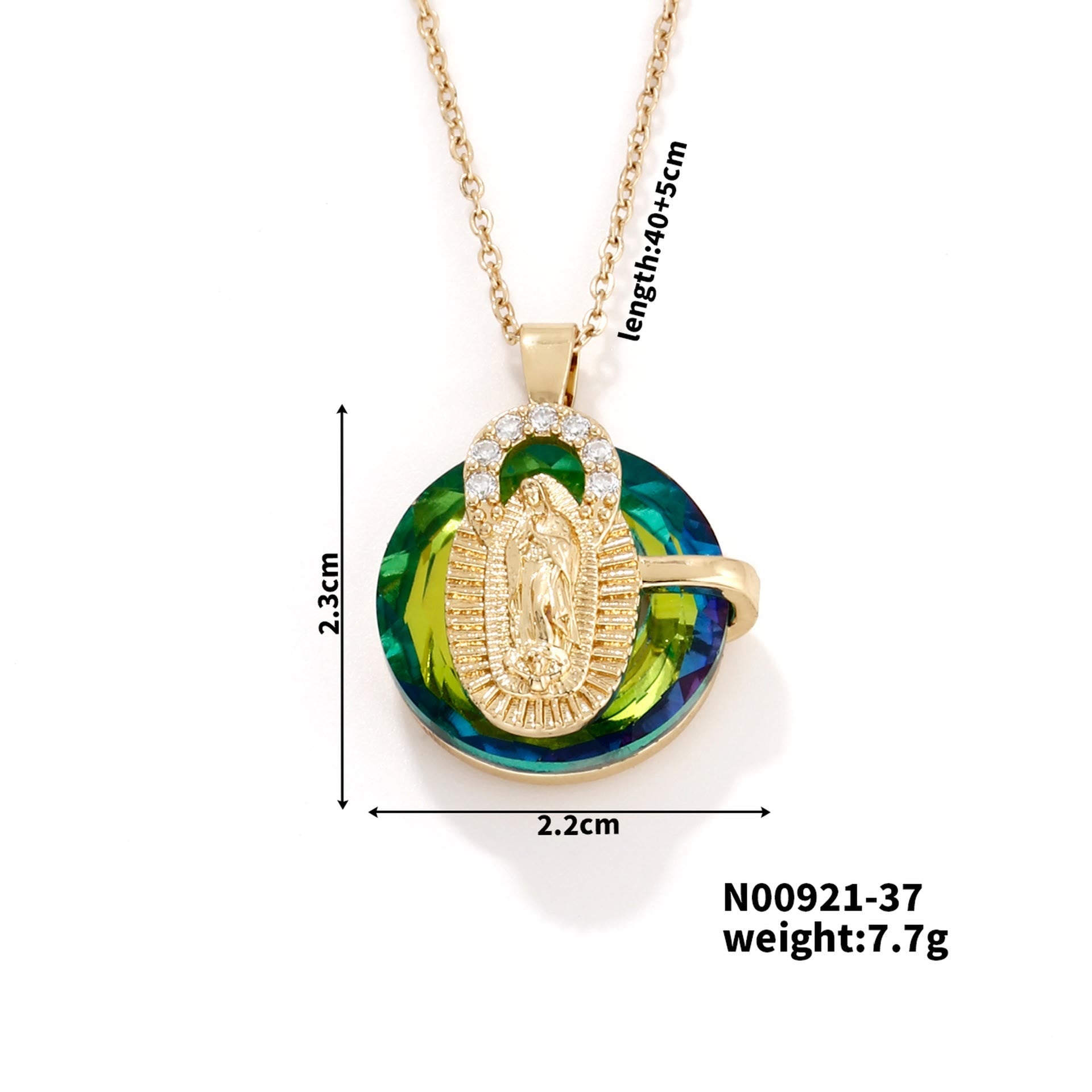 Collares de la Virgen de Cristal Multicolor: Joyería Artística Llena de Fe