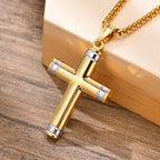 Collar Cruz Multicolores con Escritura: Joyería de Fe Personalizada
