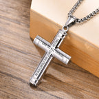 Collar Cruz Multicolores con Escritura: Joyería de Fe Personalizada
