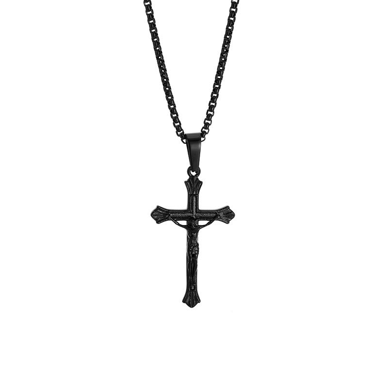 Collar con Crucifijo de Jesús Tricolor: Una Fusión de Fe y Tonos Elegantes