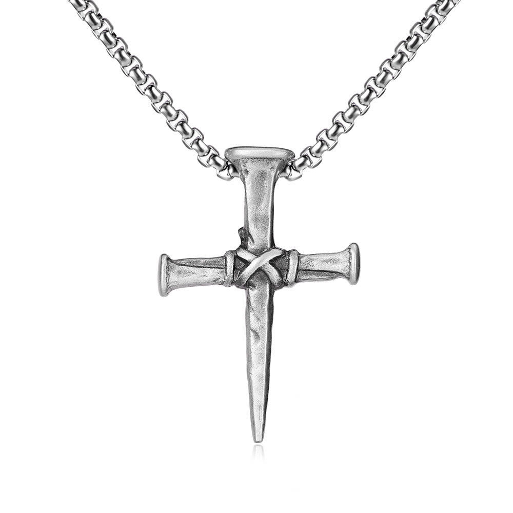 Collar de cruz con forma de Uña Artística para Expresar la Fe