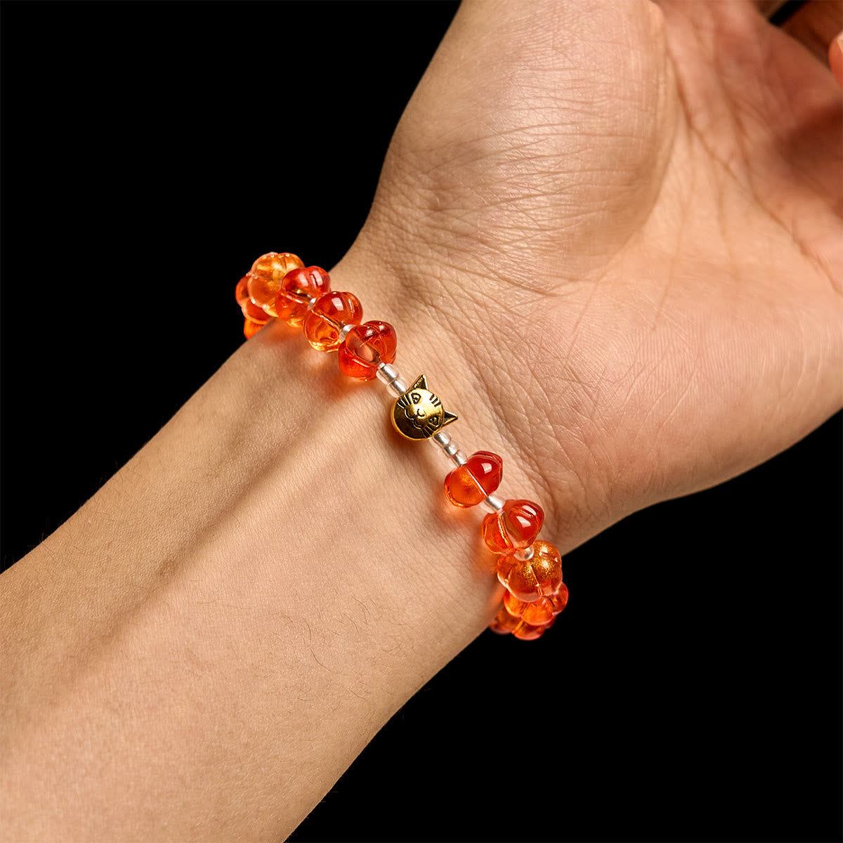 Pulsera de oración de otoño con cuentas de calabaza sagrada: Gracia y alegría de la cosecha