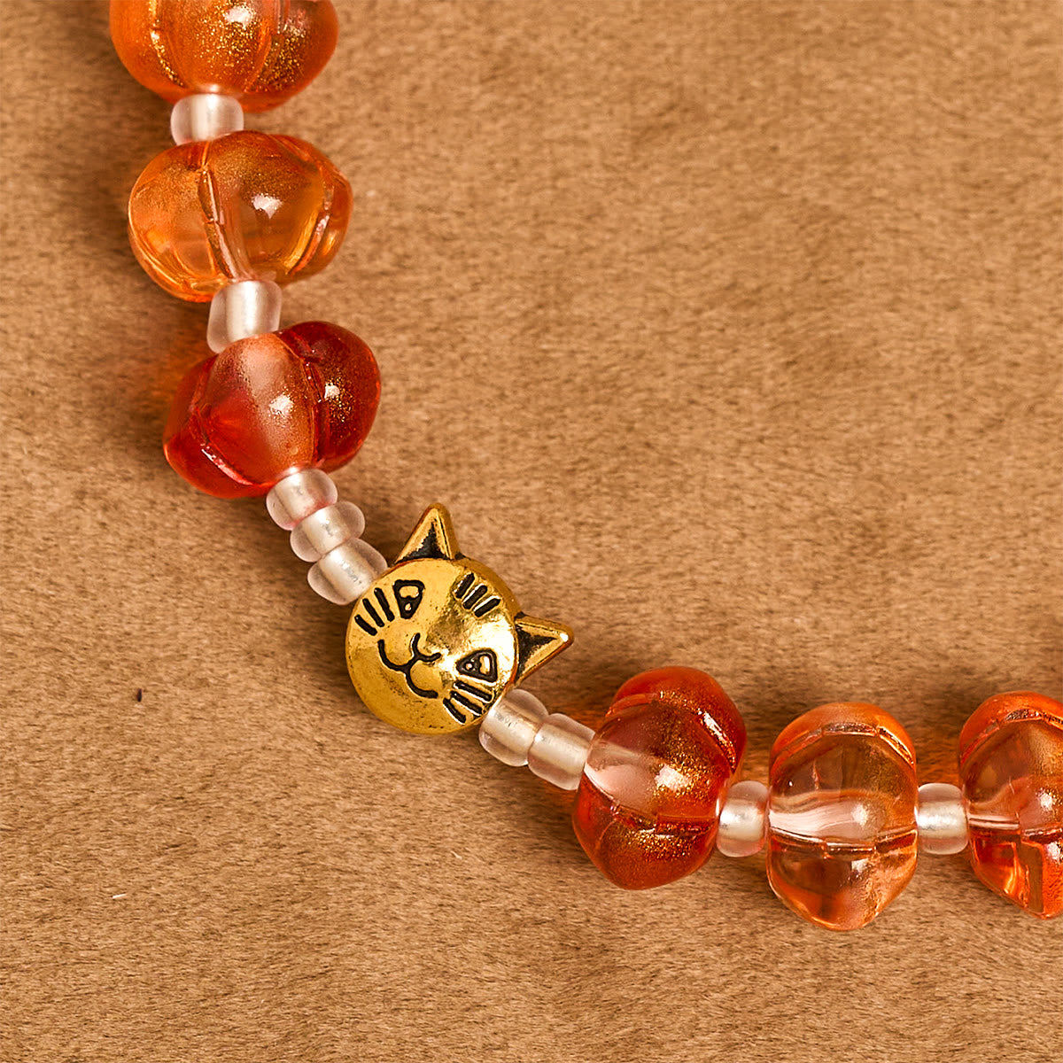 Pulsera de oración de otoño con cuentas de calabaza sagrada: Gracia y alegría de la cosecha