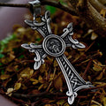 Collar con colgante de cruz armenia y nudo celta de la Iglesia ortodoxa