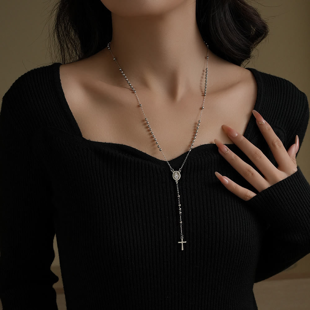 Bendiciones de Nuestra Señora, collar y pulsera finos estilo rosario