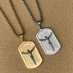 Collar de cruz del Padre Nuestro moderno en capas: Devoción multicolor