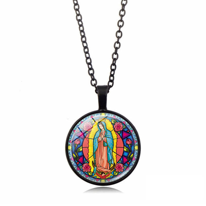 Elija su collar Radiant Faith de la Bendición: Madonna con el Niño o Rosas de Guadalupe