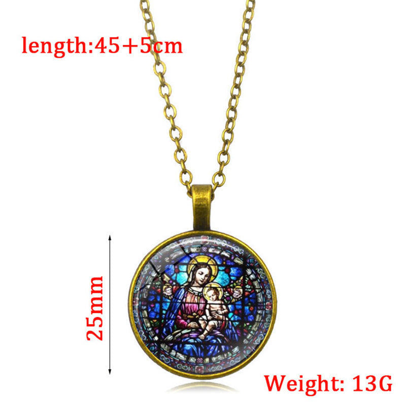 Elija su collar Radiant Faith de la Bendición: Madonna con el Niño o Rosas de Guadalupe