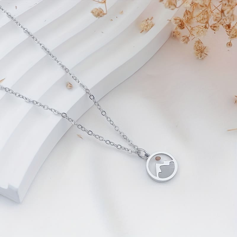 Collar Minimalista de Montaña con Semilla de Mostaza: Expresión de Fe para el Uso Diario