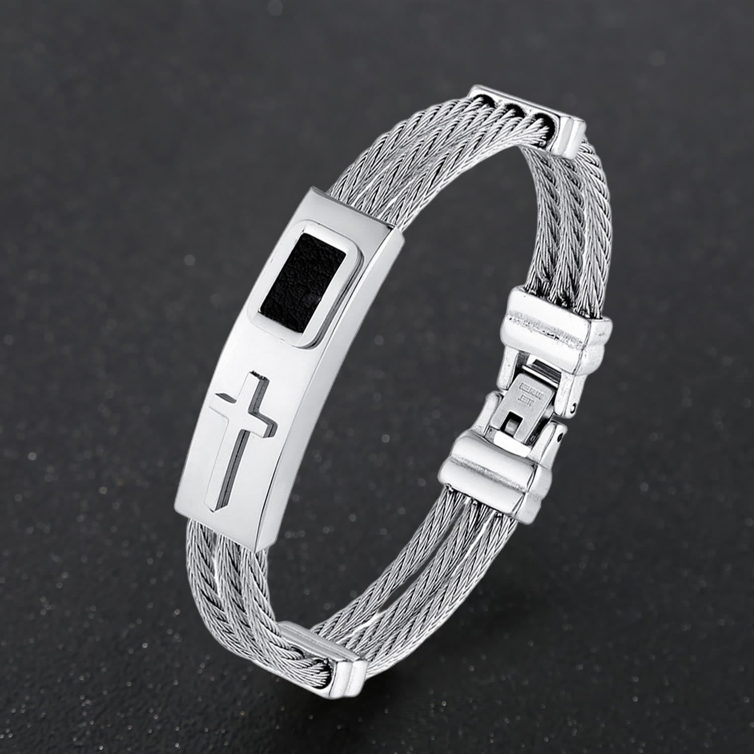 Multicolor Cross Cable Bracelet: Faith-Driven Style & Enduring Devotion