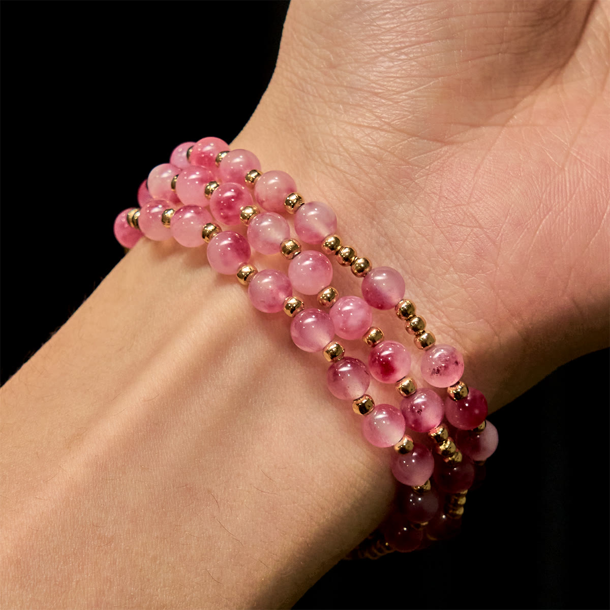 Pulsera de Rosario de Cuentas de Ágata Roja Rosa: Devoción y Elegancia Celestial