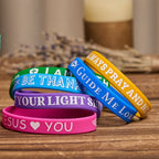 Pulseras de silicona con versículos bíblicos: Recordatorios de fe y devoción colorida
