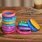 Pulseras de silicona con versículos bíblicos: Recordatorios de fe y devoción colorida