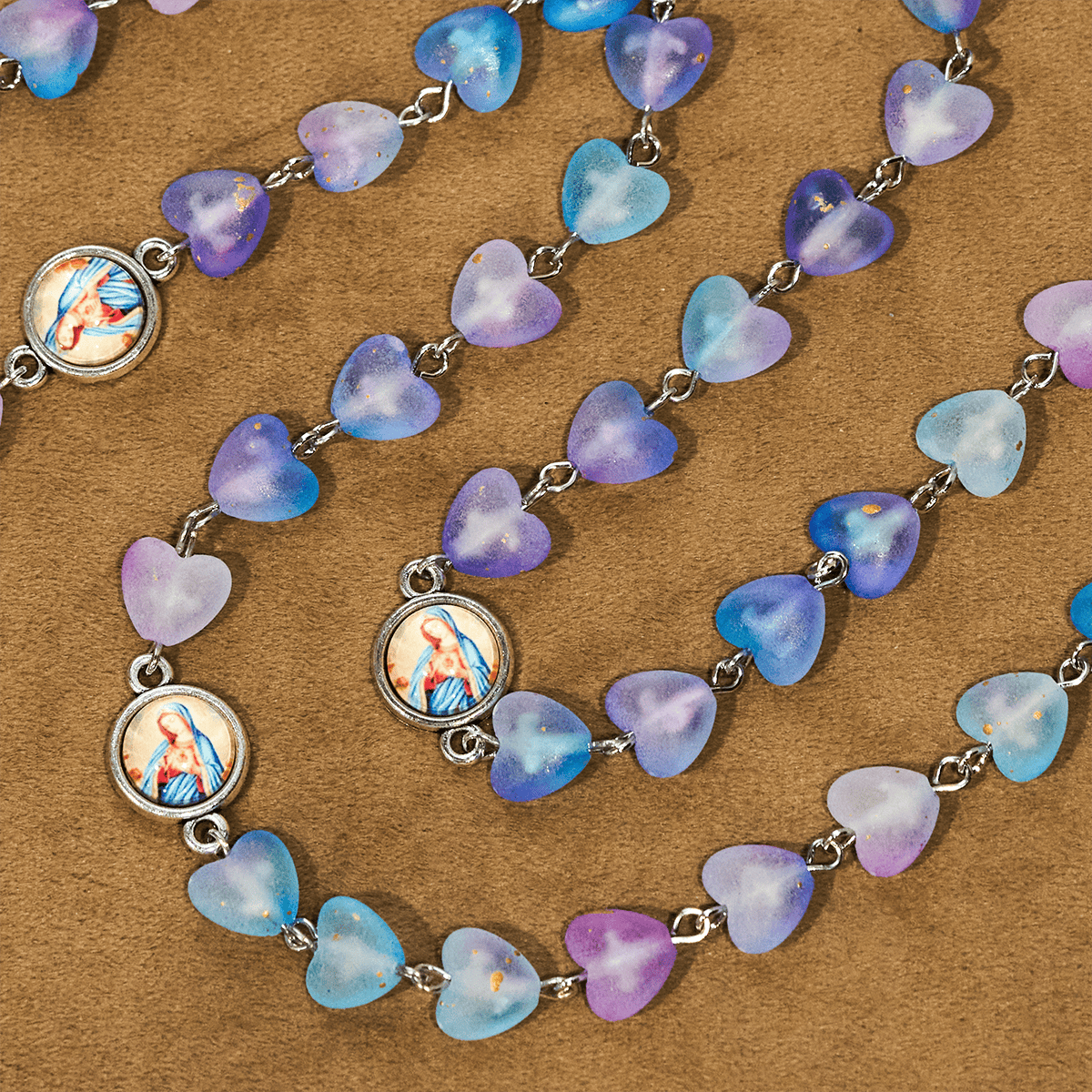 Rosario y pulsera Corazón Azul y Mariposa: Devoción y espiritualidad artística