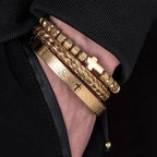 Conjunto de pulseras cruzadas apilables: Integración de la fe con estilo