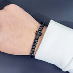 Conjunto de pulseras cruzadas apilables: Integración de la fe con estilo