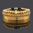 Conjunto de pulseras cruzadas apilables: Integración de la fe con estilo