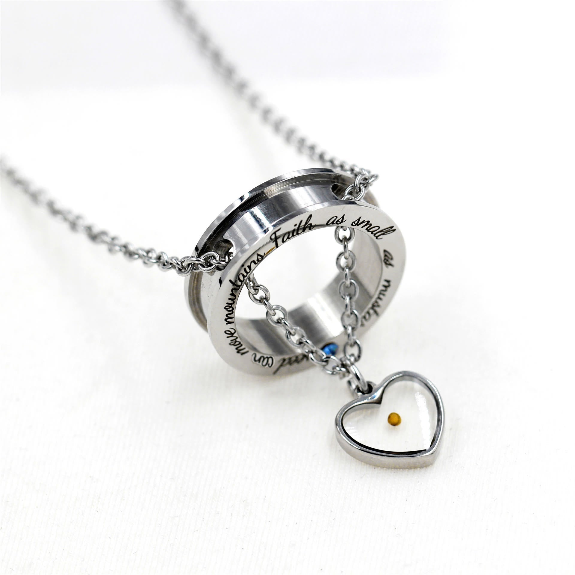 Faith As Mustard Seed Necklace: Varied Charms & Sacred Symbol for Daily Wear