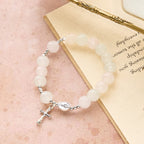 Pulsera de oración de cuentas UV que cambian de color Pastel Glow con Nuestra Señora