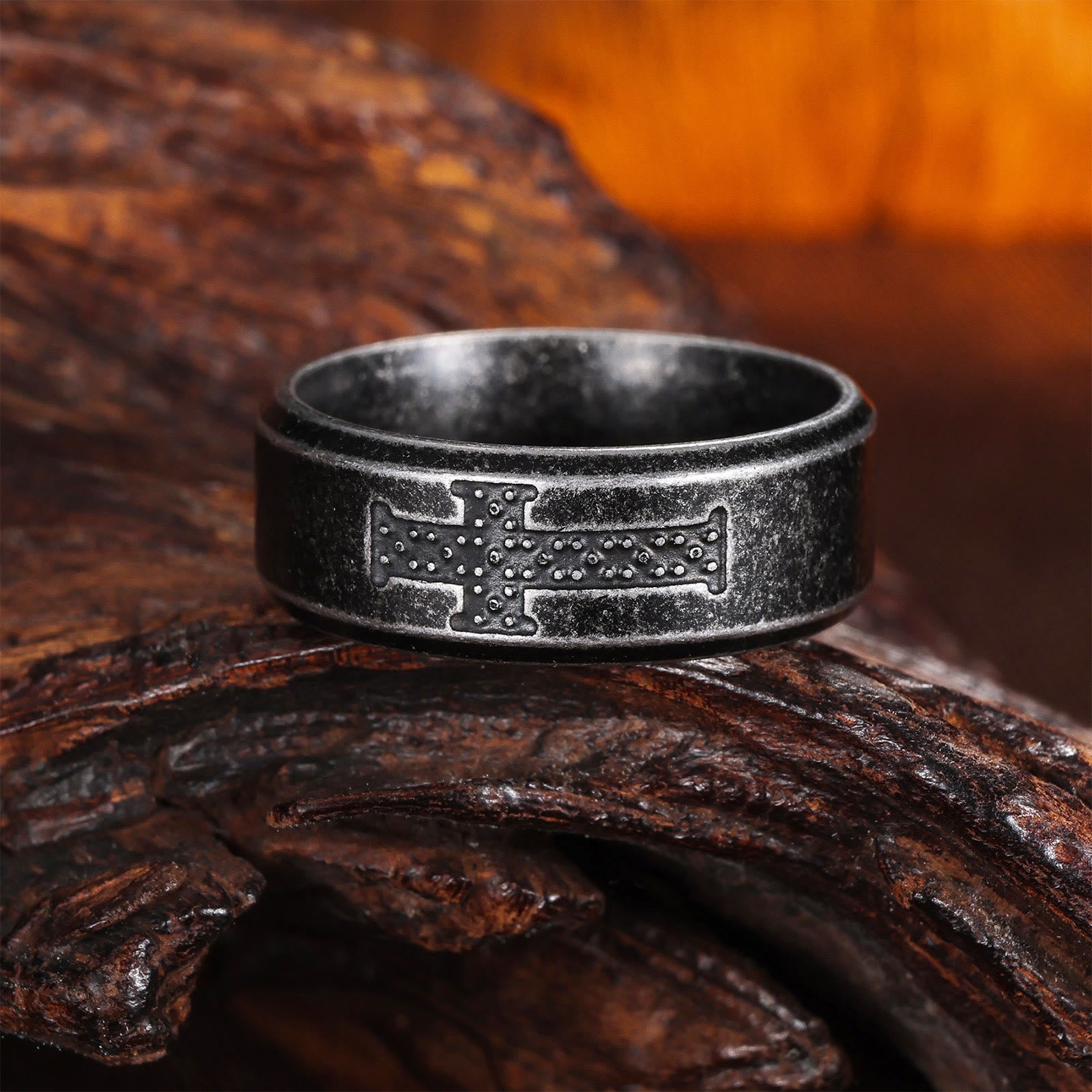 Dot-Accent Cross Ring: Quiet Devotion for Everyday Moments