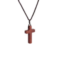 Handcrafted Red Sandalwood Cross Necklace — Simple Devotion, Everyday Wear