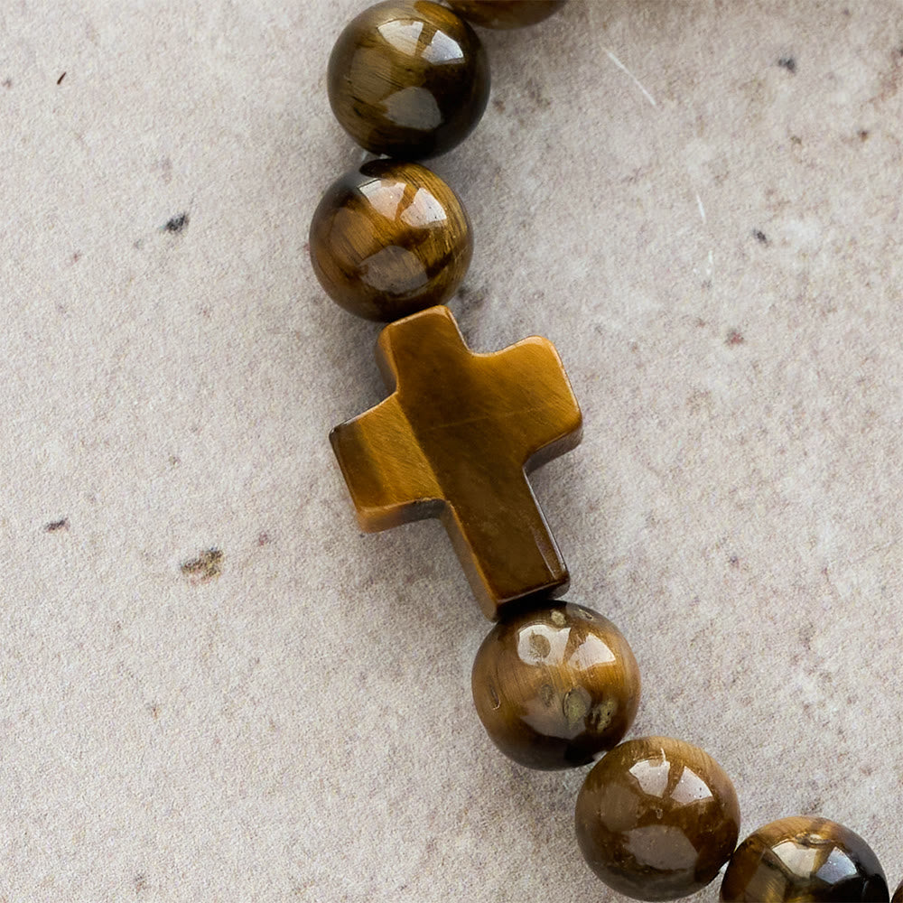 Pulsera estilo rosario Ojo de Tigre: Piedra de toque para la reflexión