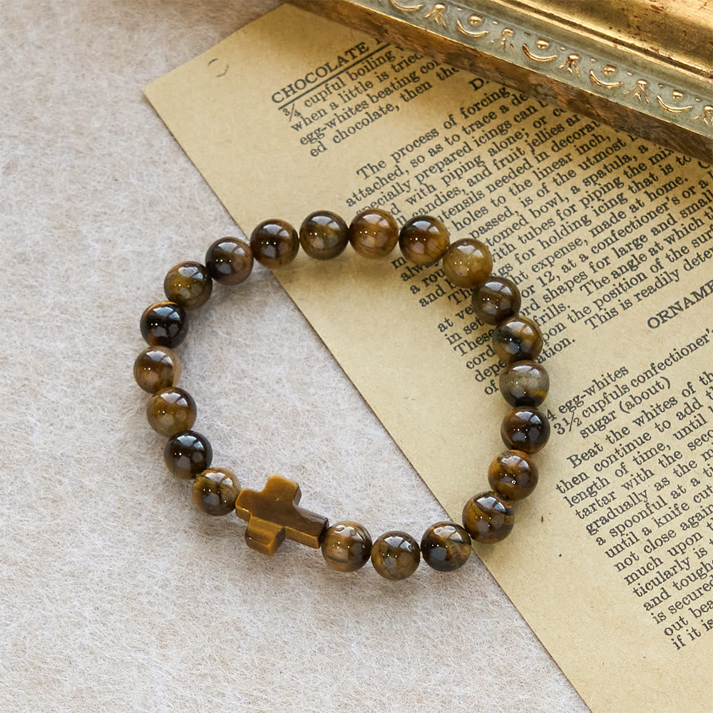 Pulsera estilo rosario Ojo de Tigre: Piedra de toque para la reflexión