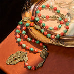 Rosario de cristal con pintura al óleo, pulsera: Recordatorio de fe y gracia para momentos de recogimiento