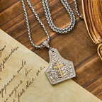 Collar con colgante de cruz ornamentada: fe inquebrantable para uso diario