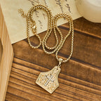 Collar con colgante de cruz ornamentada: fe inquebrantable para uso diario
