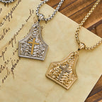 Collar con colgante de cruz ornamentada: fe inquebrantable para uso diario
