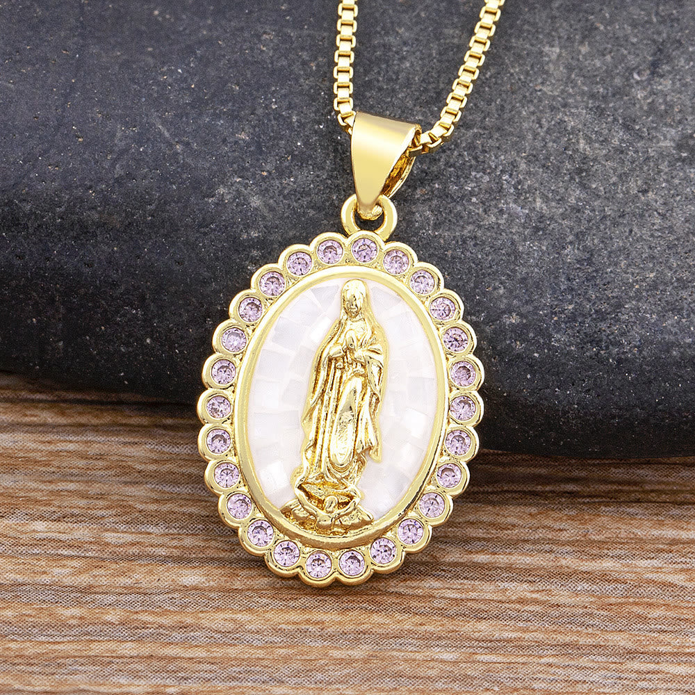 Collar Nuestra Señora de Tonos Suaves: Gracia Reconfortante para Días Ajetreados