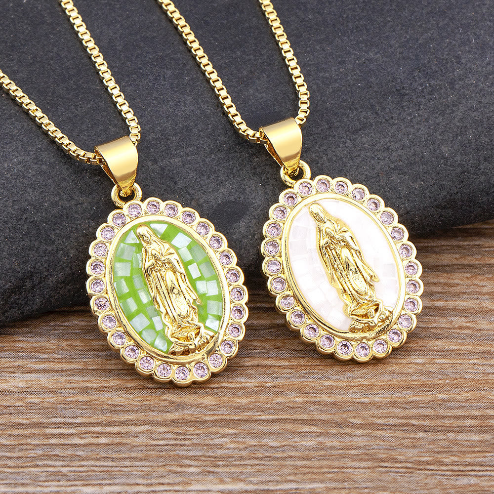 Collar Nuestra Señora de Tonos Suaves: Gracia Reconfortante para Días Ajetreados