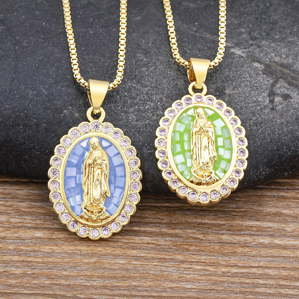 Collar Nuestra Señora de Tonos Suaves: Gracia Reconfortante para Días Ajetreados