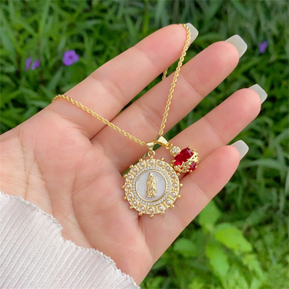 Collar de Nuestra Señora y Sagrado Corazón en 6 estilos: Elegante joyería con infusión de fe