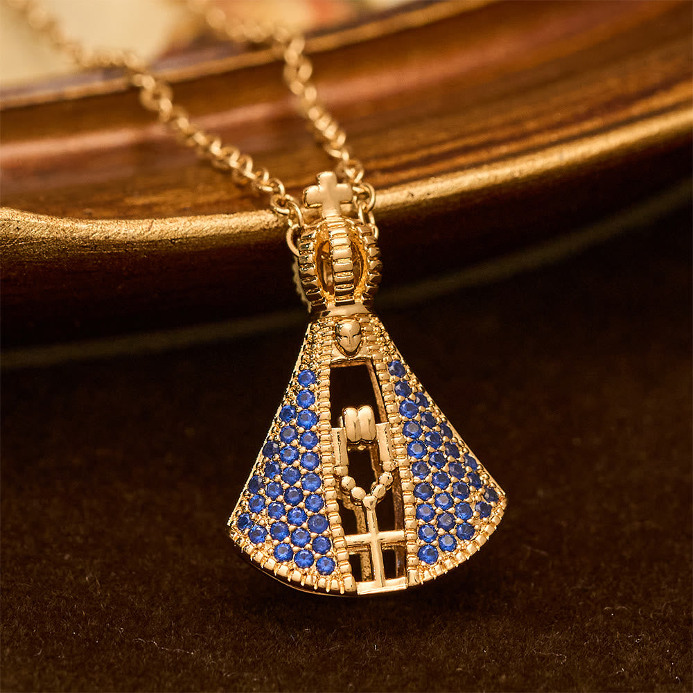 Collar Colgante Protección Divina Nuestra Señora Aparecida Estilo Clásico