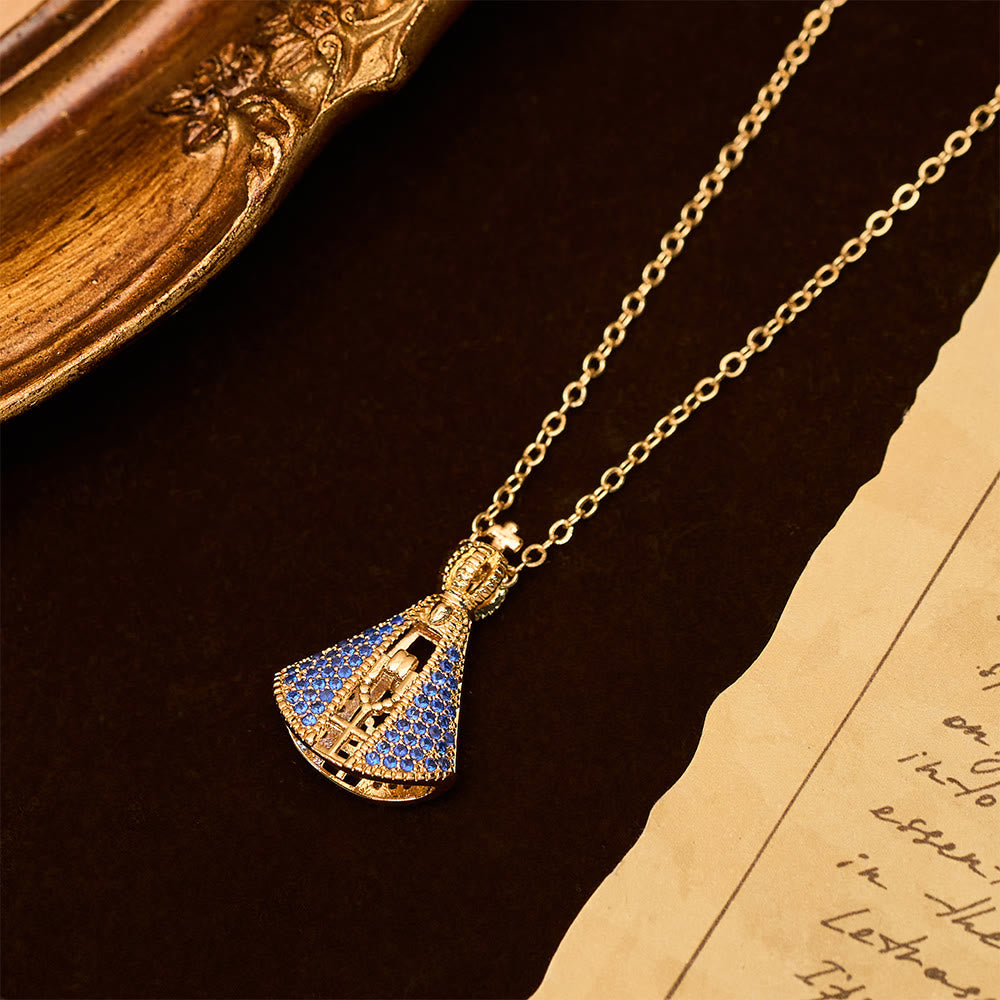 Collar Colgante Protección Divina Nuestra Señora Aparecida Estilo Clásico