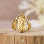 Anillo Dorado de Gracia Divina Nuestra Señora de Guadalupe