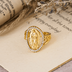 Anillo Dorado de Gracia Divina Nuestra Señora de Guadalupe
