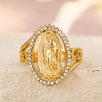 Anillo Dorado de Gracia Divina Nuestra Señora de Guadalupe