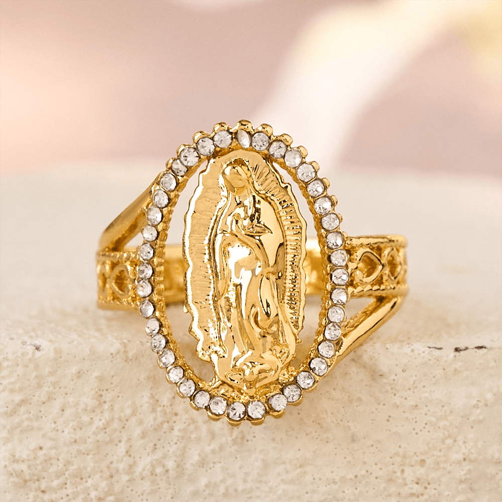 Anillo Dorado de Gracia Divina Nuestra Señora de Guadalupe
