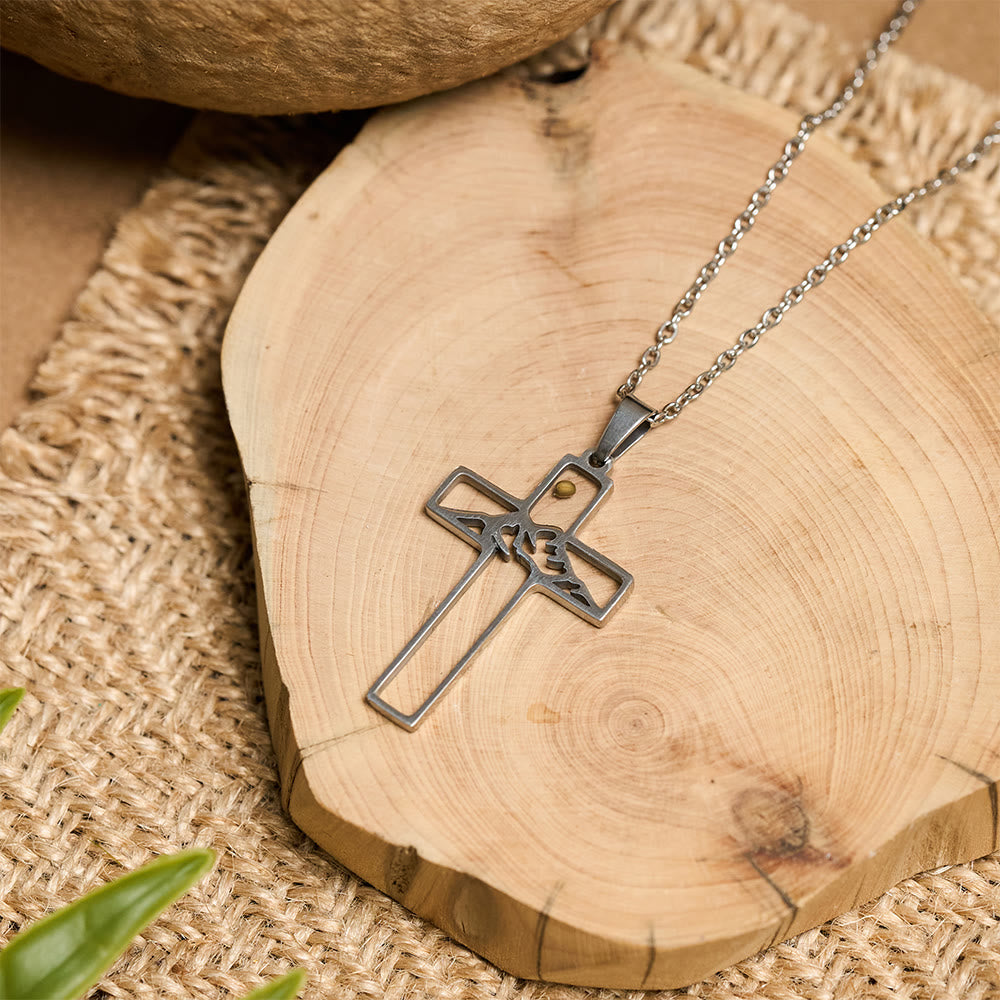 Collar con colgante de mostaza en forma de montaña: la resistencia de la fe y la maravilla de la naturaleza