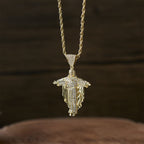 Collar con Colgante de Cruz de Jesús Iced Out con Caja de Regalo: Encarna el Poder Divino y la Fe Audaz